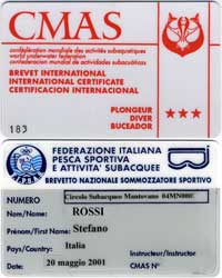 Brevetti sub FIPSAS - CMAS